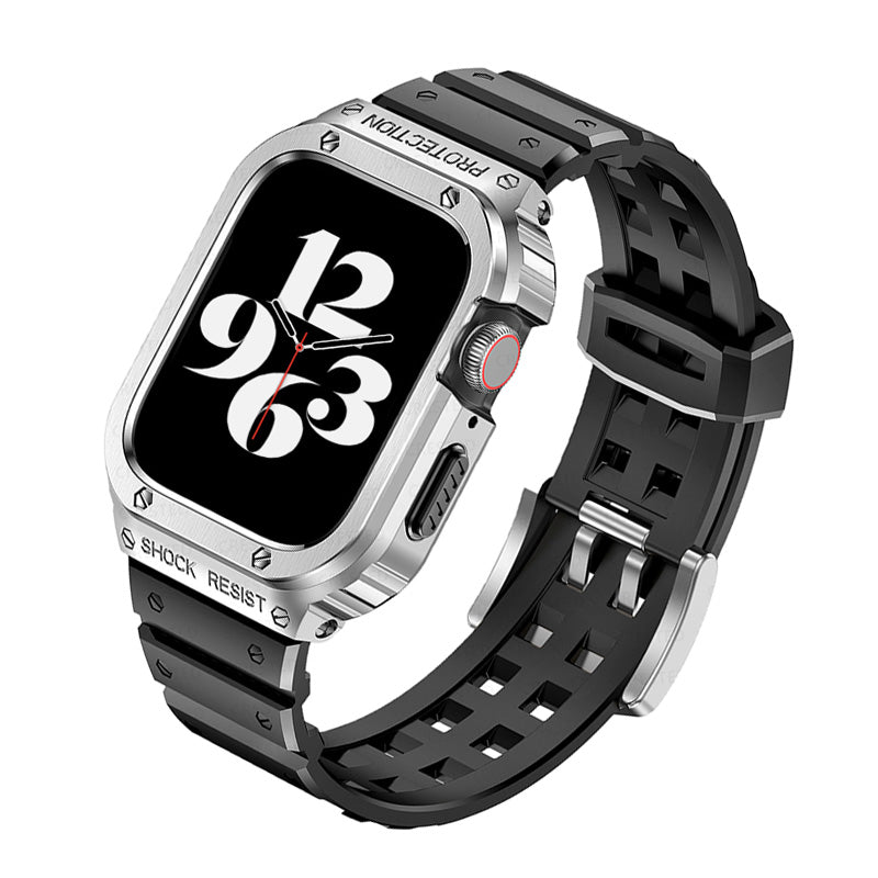 Dynamic Collection Apple Watch Band (Silver with Black TPU Band)